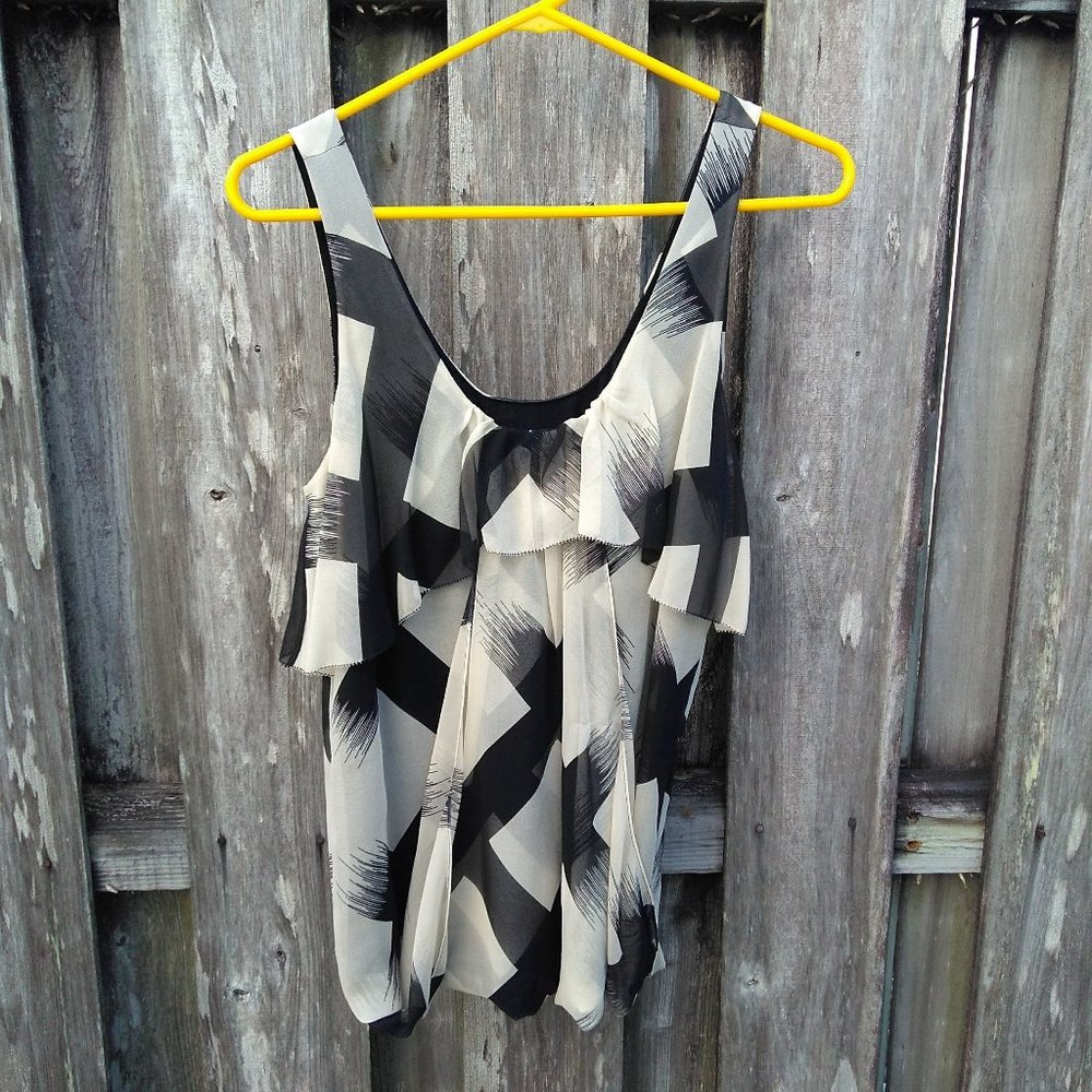 DIANE VON FURSTENBERG ANANAS Abstract Silk Blouse 8